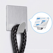 Stainless steel adhesive hook towel hook Damage Free 5kg adhesive wall hook for Kitchen Bathroom